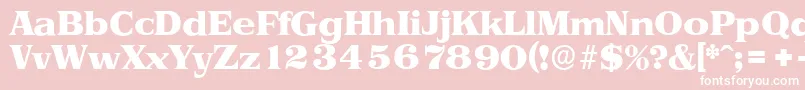 PriamosserialHeavyRegular-Schriftart – Weiße Schriften auf rosa Hintergrund