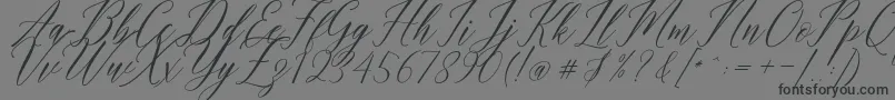 Humairah Script Font – Black Fonts on Gray Background