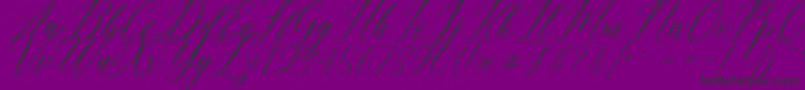 Humairah Script-Schriftart – Schwarze Schriften auf violettem Hintergrund