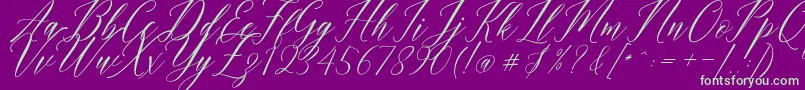 fuente Humairah Script – Fuentes Verdes Sobre Fondo Morado