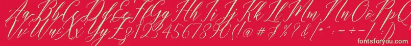 Humairah Script-Schriftart – Grüne Schriften auf rotem Hintergrund