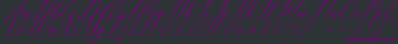 Humairah Script Font – Purple Fonts on Black Background