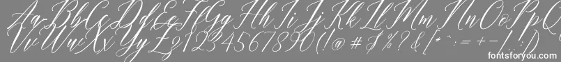 fuente Humairah Script – Fuentes Blancas Sobre Fondo Gris