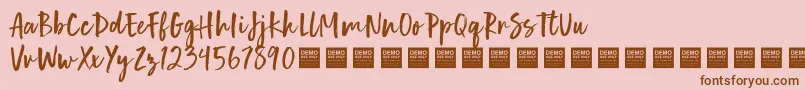 Human Nature   Demo Font – Brown Fonts on Pink Background