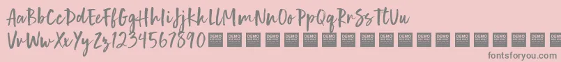 Saiba mais sobre a fonte Human Nature Demo Fonte Human Nature Demo – fontes cinzas em um fundo rosa