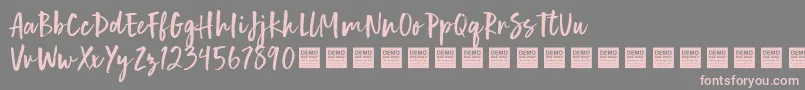 Human Nature   Demo Font – Pink Fonts on Gray Background