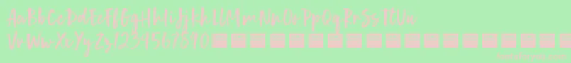 Human Nature   Demo Font – Pink Fonts on Green Background