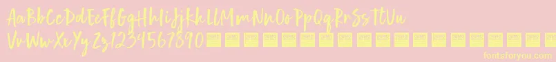 Human Nature   Demo Font – Yellow Fonts on Pink Background