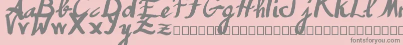 Humana Font – Gray Fonts on Pink Background