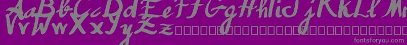 Humana Font – Gray Fonts on Purple Background