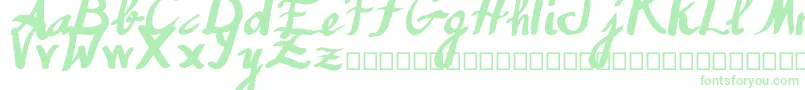 Humana Font – Green Fonts on White Background