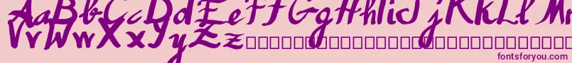 Humana Font – Purple Fonts on Pink Background