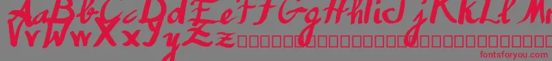 Humana Font – Red Fonts on Gray Background