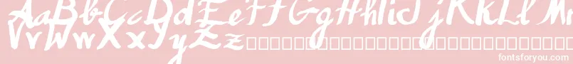 Humana Font – White Fonts on Pink Background