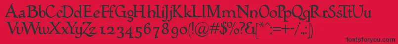 Humana Font – Black Fonts on Red Background