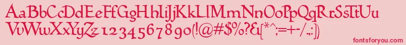 Humana Font – Red Fonts on Pink Background