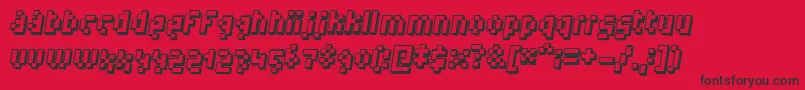 フォントhumanoid – 赤い背景に黒い文字