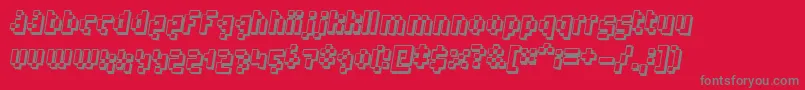 humanoid Font – Gray Fonts on Red Background