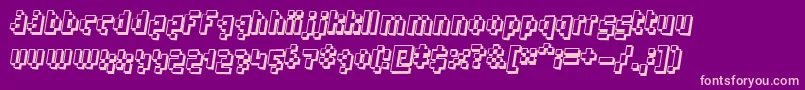 humanoid Font – Pink Fonts on Purple Background