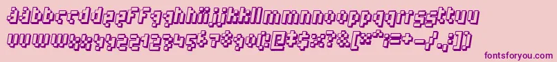 humanoid Font – Purple Fonts on Pink Background