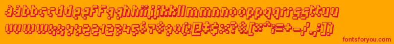 humanoid Font – Red Fonts on Orange Background
