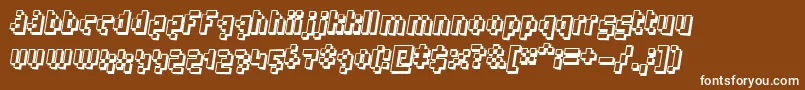 humanoid Font – White Fonts on Brown Background