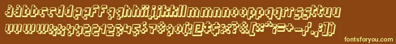 humanoid Font – Yellow Fonts on Brown Background