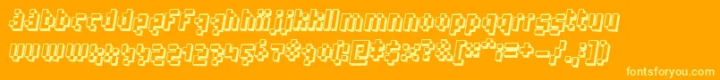 fuente humanoid – Fuentes Amarillas Sobre Fondo Naranja