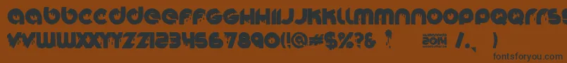 Humanoide 2014 Font – Black Fonts on Brown Background