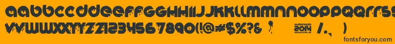 Humanoide 2014 Font – Black Fonts on Orange Background