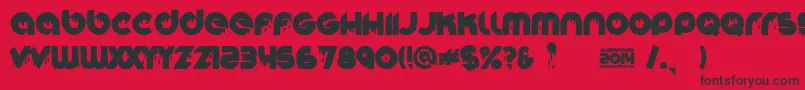 Humanoide 2014 Font – Black Fonts on Red Background