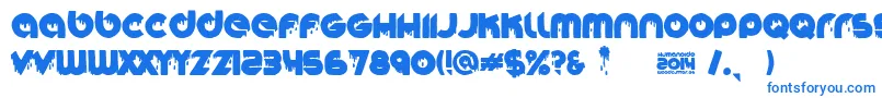 Humanoide 2014-Schriftart – Blaue Schriften