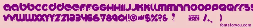 Humanoide 2014 Font – Purple Fonts on Pink Background