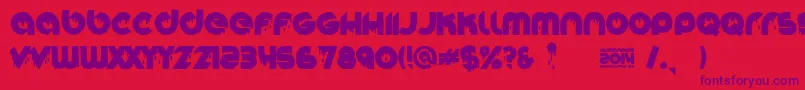 Humanoide 2014 Font – Purple Fonts on Red Background