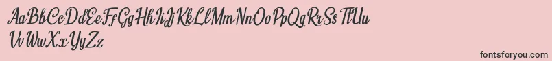 Humble Cafe Italic Font – Black Fonts on Pink Background
