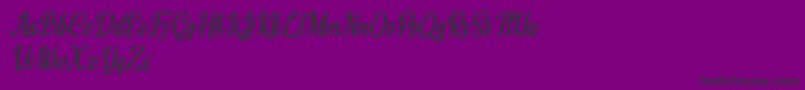 Humble Cafe Italic Font – Black Fonts on Purple Background