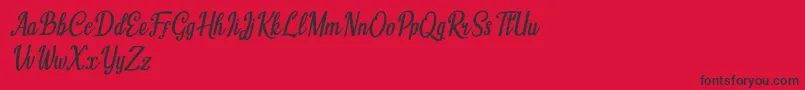 Humble Cafe Italic-Schriftart – Schwarze Schriften auf rotem Hintergrund
