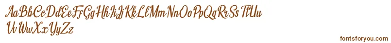 Шрифт Humble Cafe Italic – коричневые шрифты на белом фоне