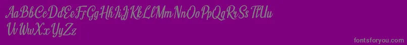 Humble Cafe Italic Font – Gray Fonts on Purple Background