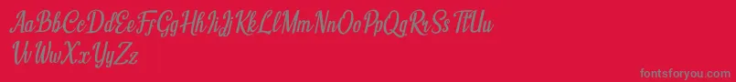 Humble Cafe Italic Font – Gray Fonts on Red Background