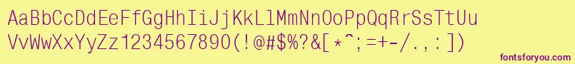Mono ffy Font – Purple Fonts on Yellow Background