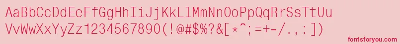 Mono ffy Font – Red Fonts on Pink Background