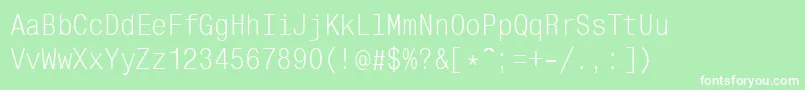 Mono ffy Font – White Fonts on Green Background