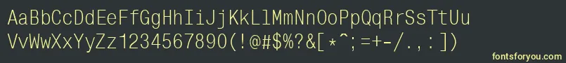 フォントMono ffy – 黒い背景に黄色の文字
