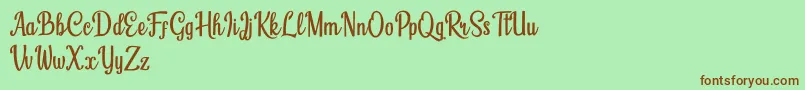 Humble Cafe Font – Brown Fonts on Green Background