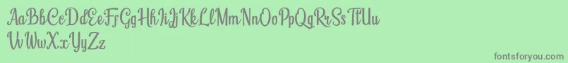 Humble Cafe Font – Gray Fonts on Green Background