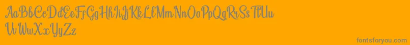 Humble Cafe Font – Gray Fonts on Orange Background