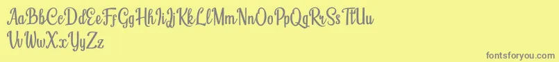 Humble Cafe Font – Gray Fonts on Yellow Background