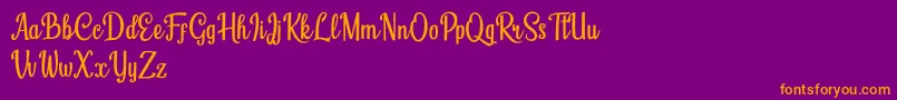 Humble Cafe Font – Orange Fonts on Purple Background