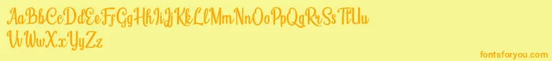 Humble Cafe Font – Orange Fonts on Yellow Background
